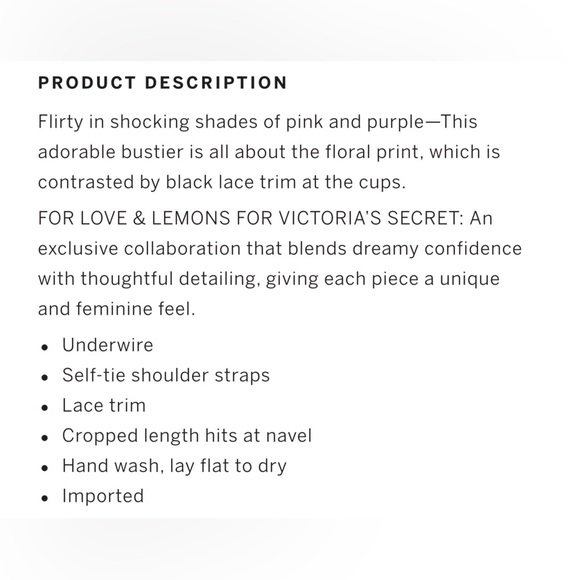 NWT For Love and Lemons Farrah Bustier - Picture 7 of 7